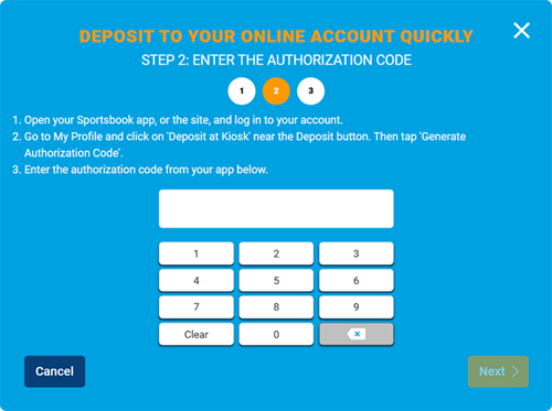 mobile deposit at kiosk screen